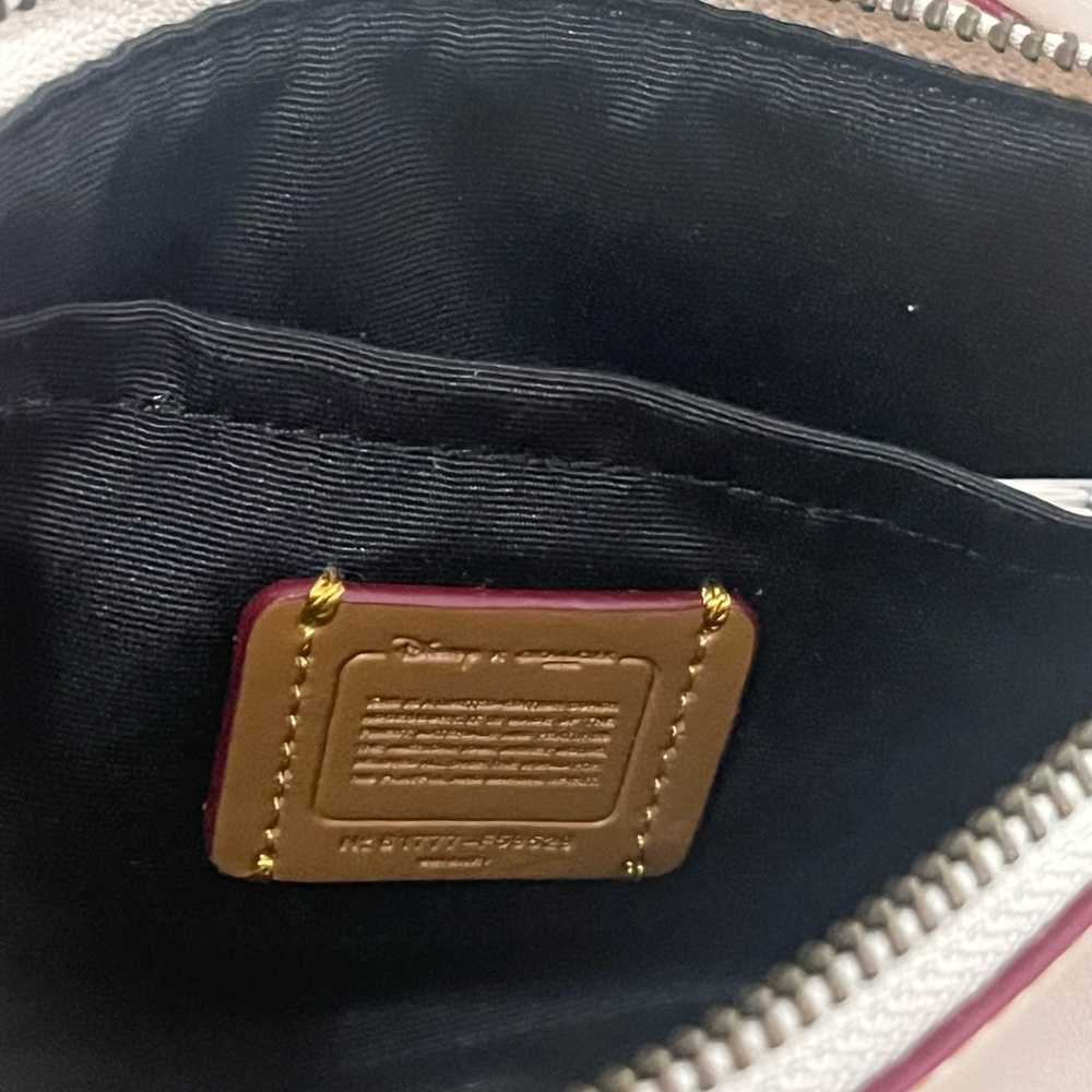 NWT! Coach Limited Edition Mickey Mouse Ears Wristlet in Chalk Color - Picture 5 of 6